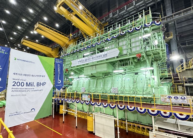 HHI surpasses 200m hp in large engine production