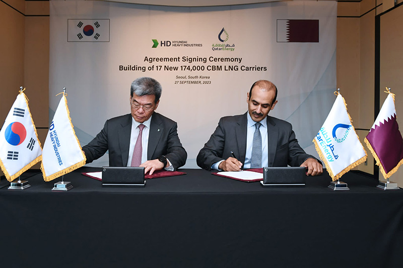 QatarEnergy orders 17 LNGCs from HD HHI